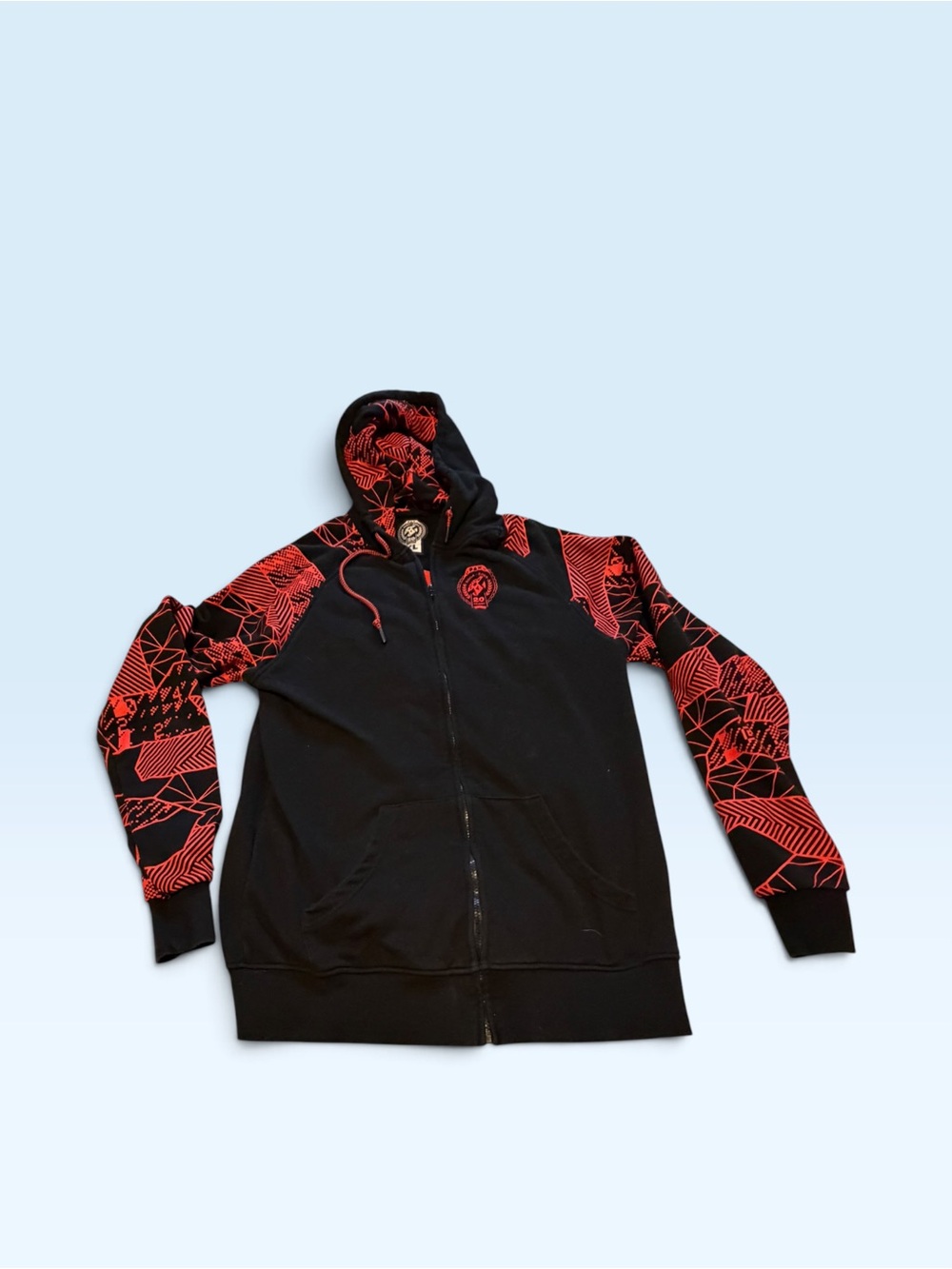 PAX East Anniversary Black & Red Graphic Zip-Up Hoodie Sweatshirt - Men
